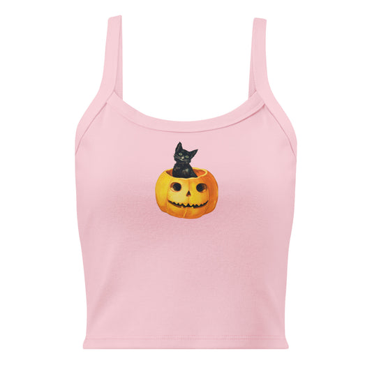 Black Cat in Jack O'Lantern Cami