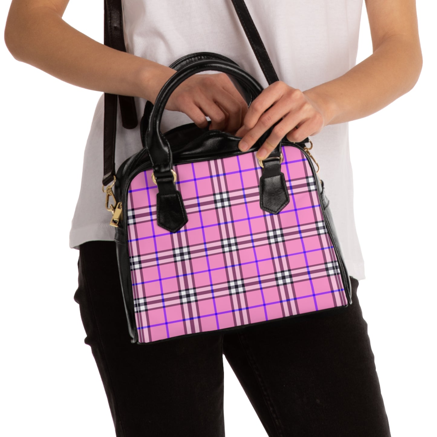 Pink Plaid Handbag