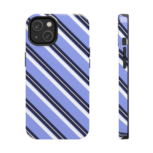 Prep School Blue Stripe Tough Phone Case