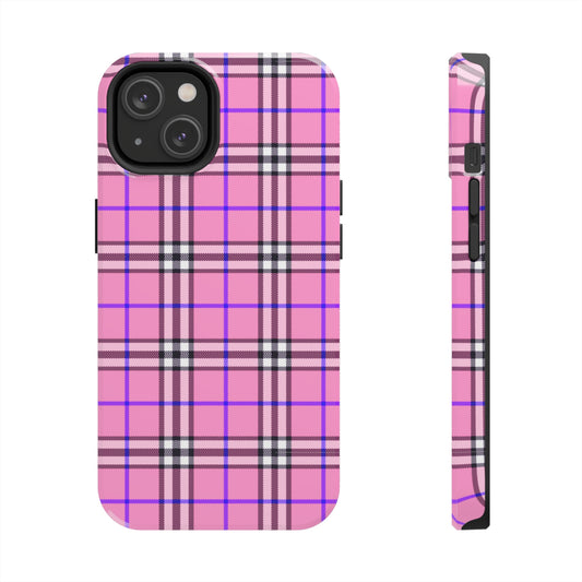 Pink Plaid Tough Phone Case