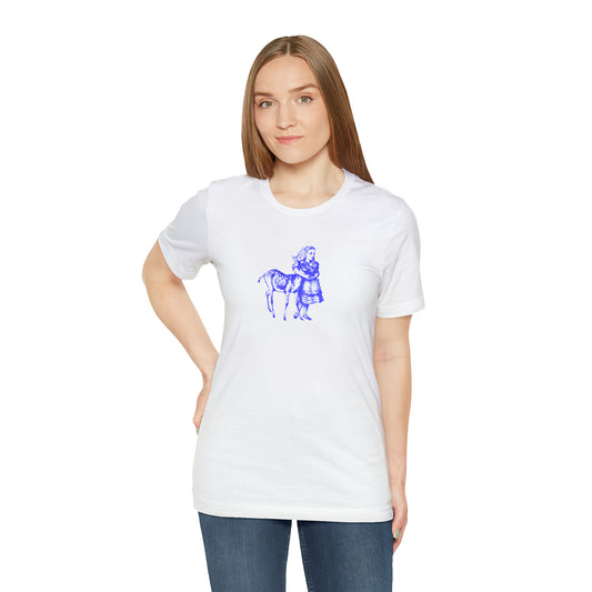 Blue Alice and Fawn Regular Fit Tee