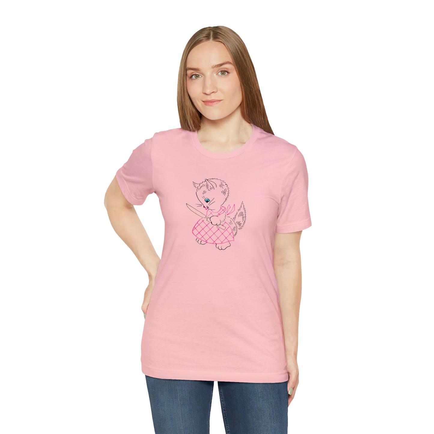 Kitten with Knife Regular Fit Tee