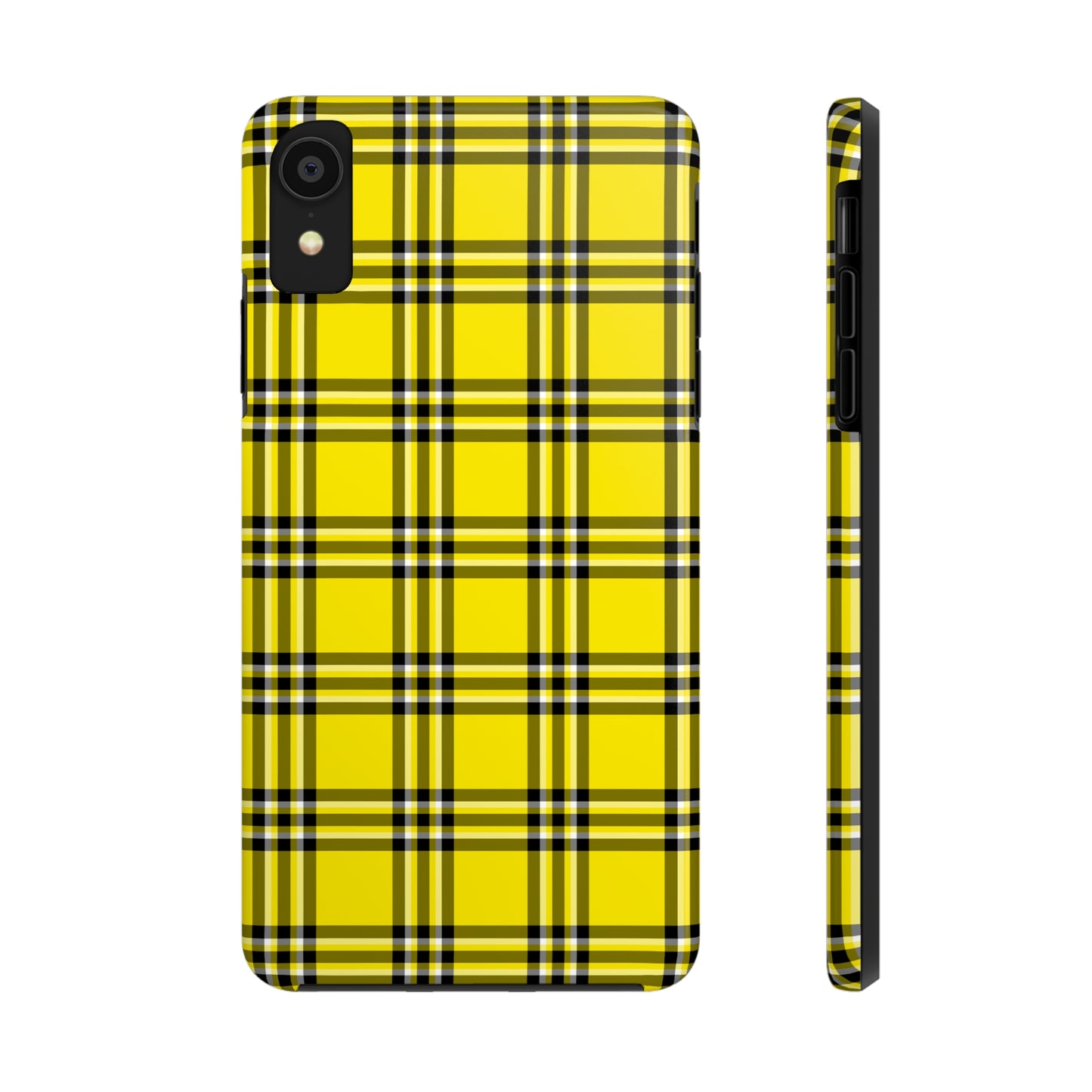 Yellow Plaid Tough Phone Case