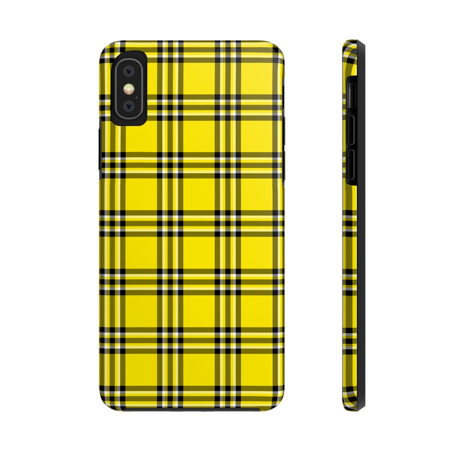 Yellow Plaid Tough Phone Case