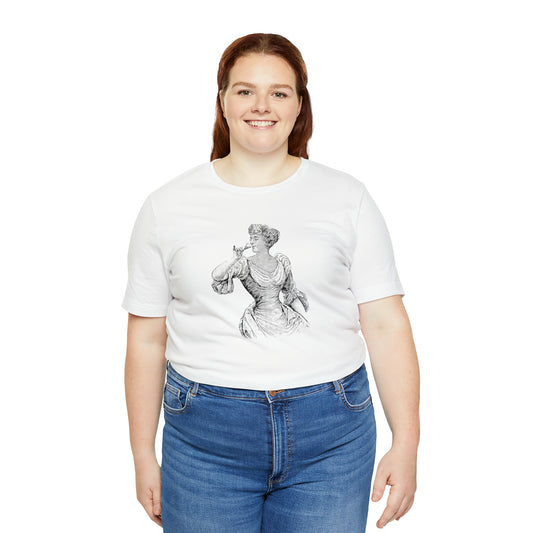 Lady Drinking Champagne Plus Size Tee