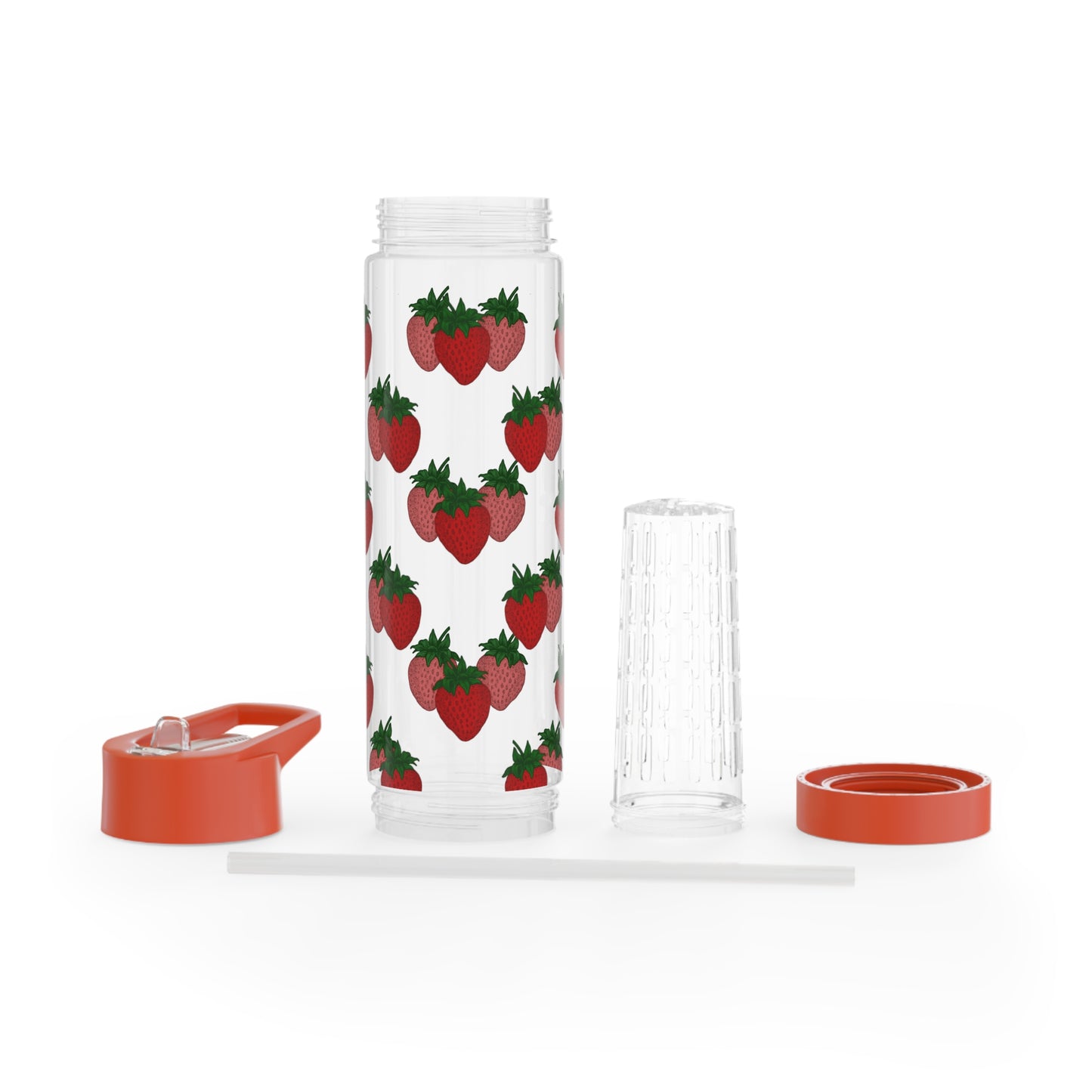 Strawberry Print Infuser Water Bottle