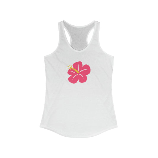 Pink Hibiscus Racerback Tank