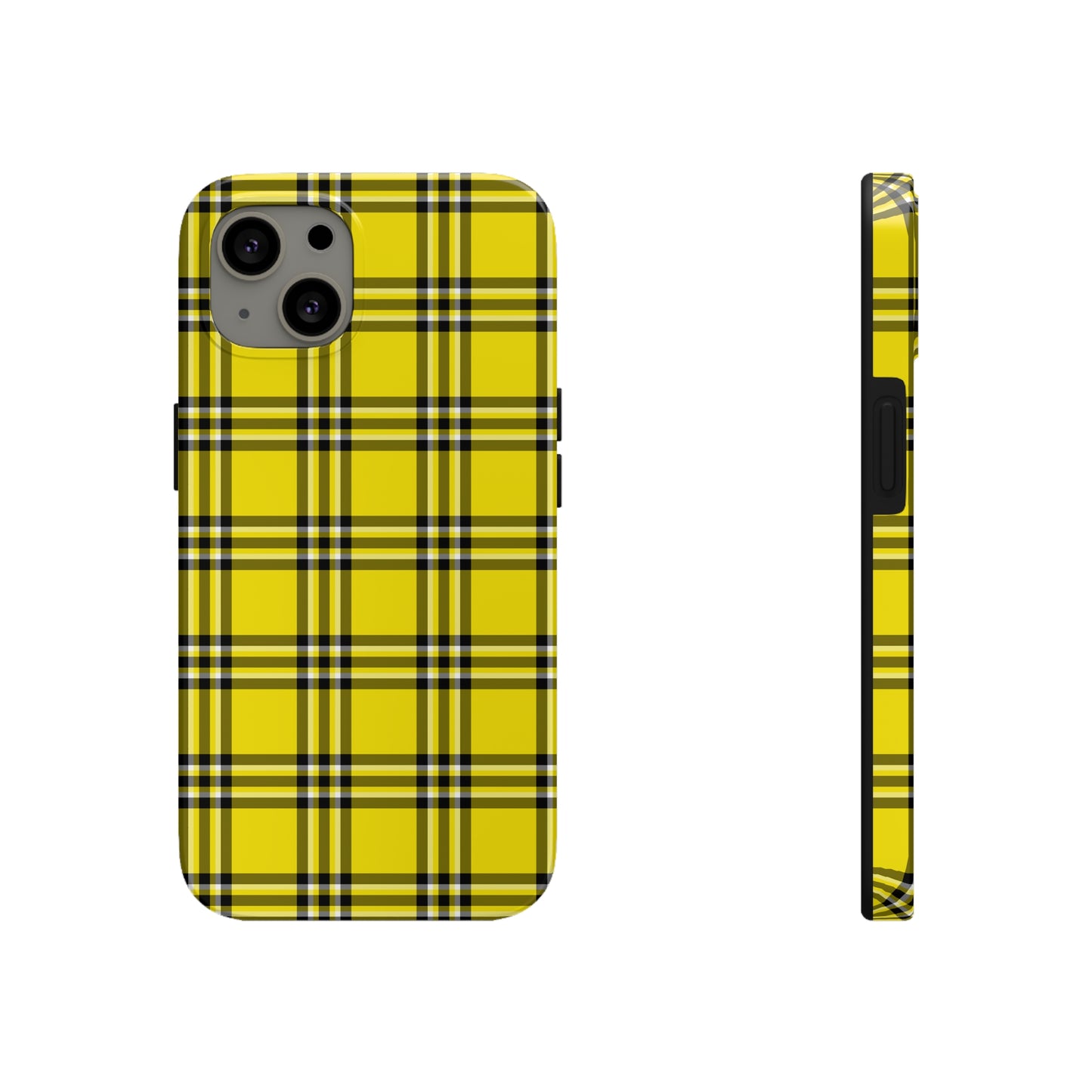 Yellow Plaid Tough Phone Case