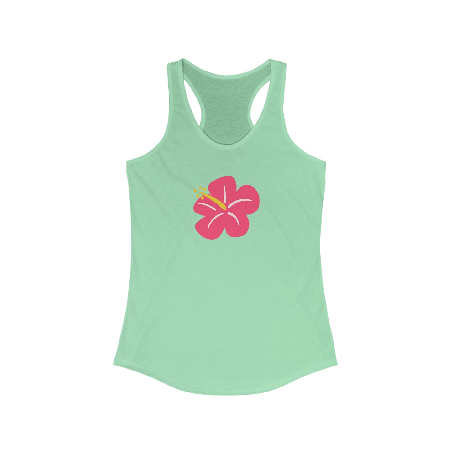 Pink Hibiscus Racerback Tank