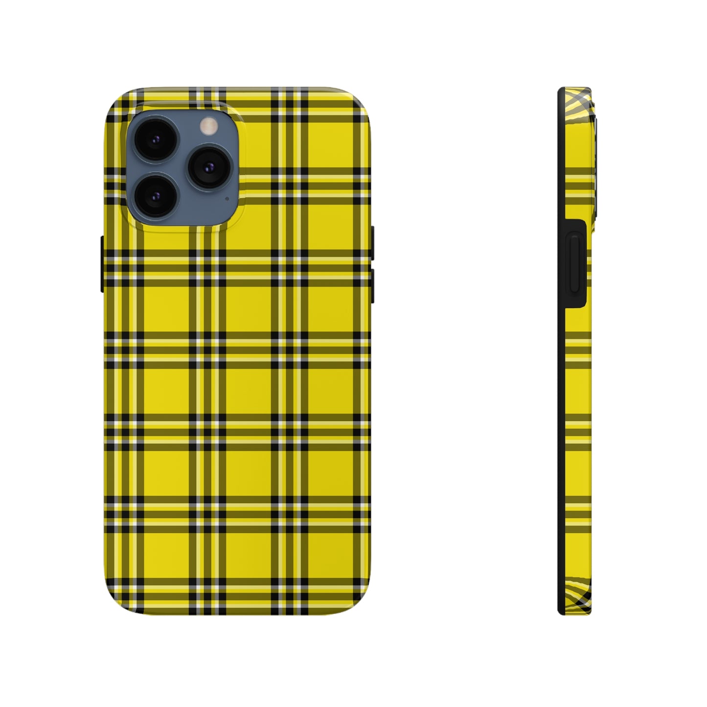 Yellow Plaid Tough Phone Case