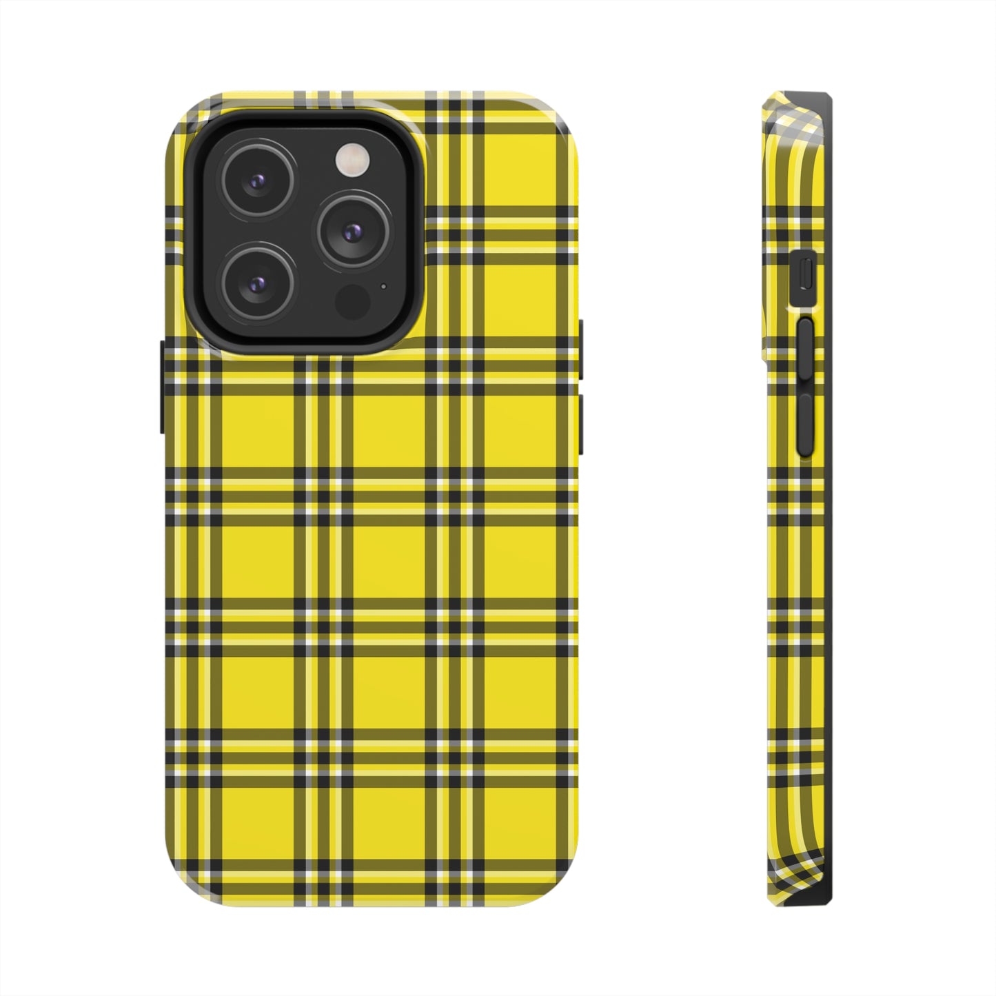 Yellow Plaid Tough Phone Case