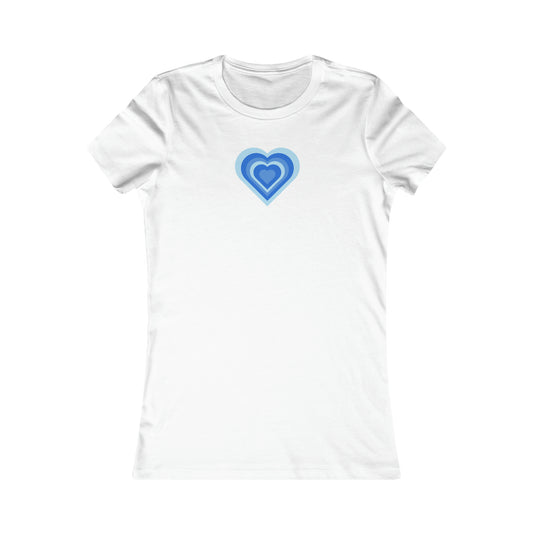 Blue Y2K Heart Tee