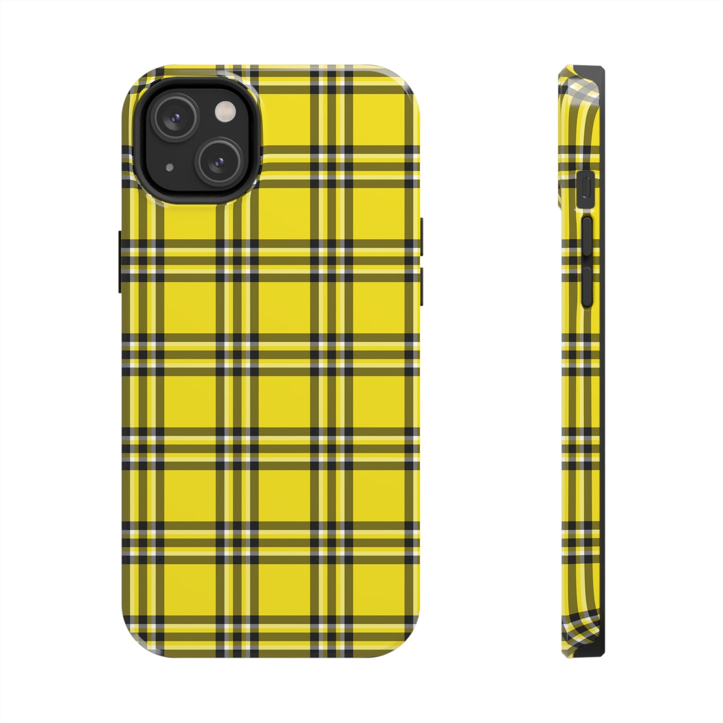 Yellow Plaid Tough Phone Case