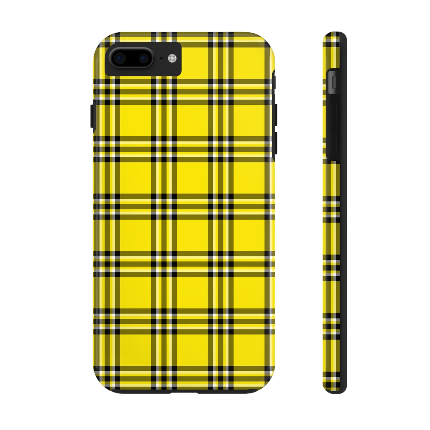 Yellow Plaid Tough Phone Case