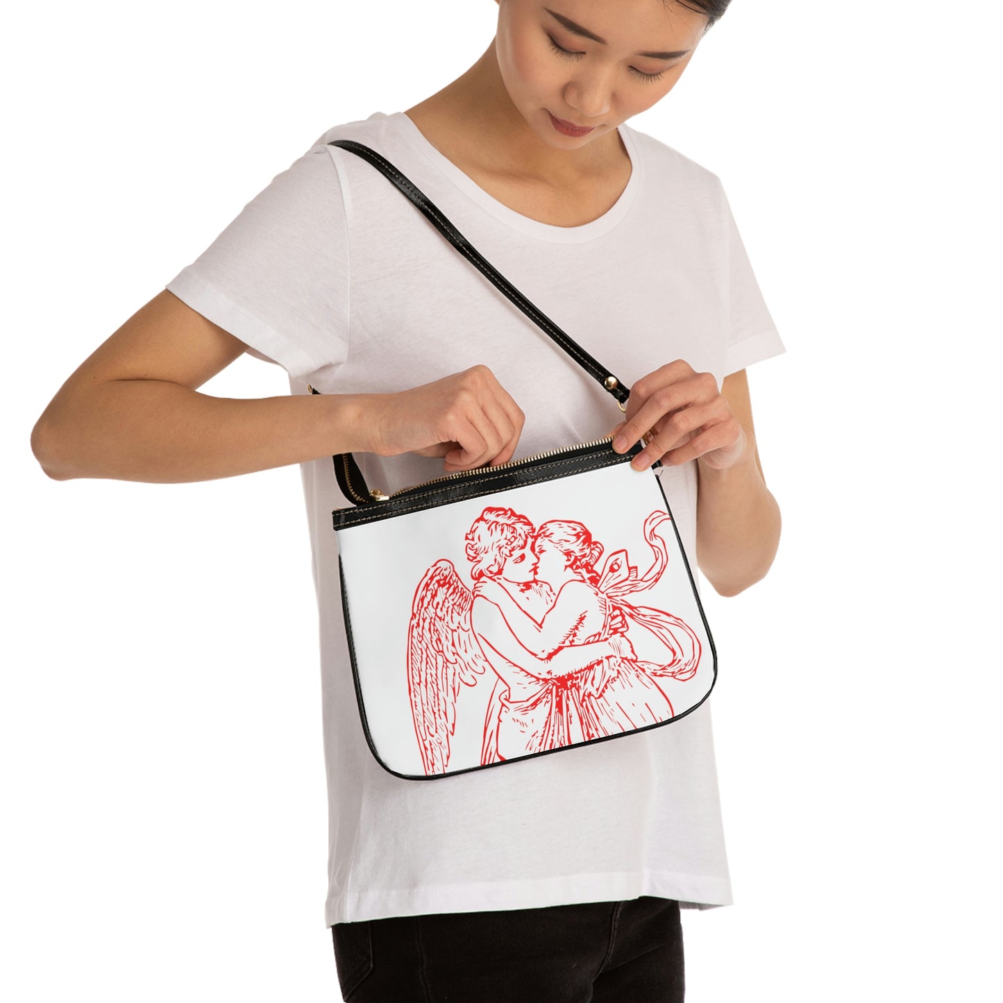 Red Cupid and Psyche Shoulder Bag