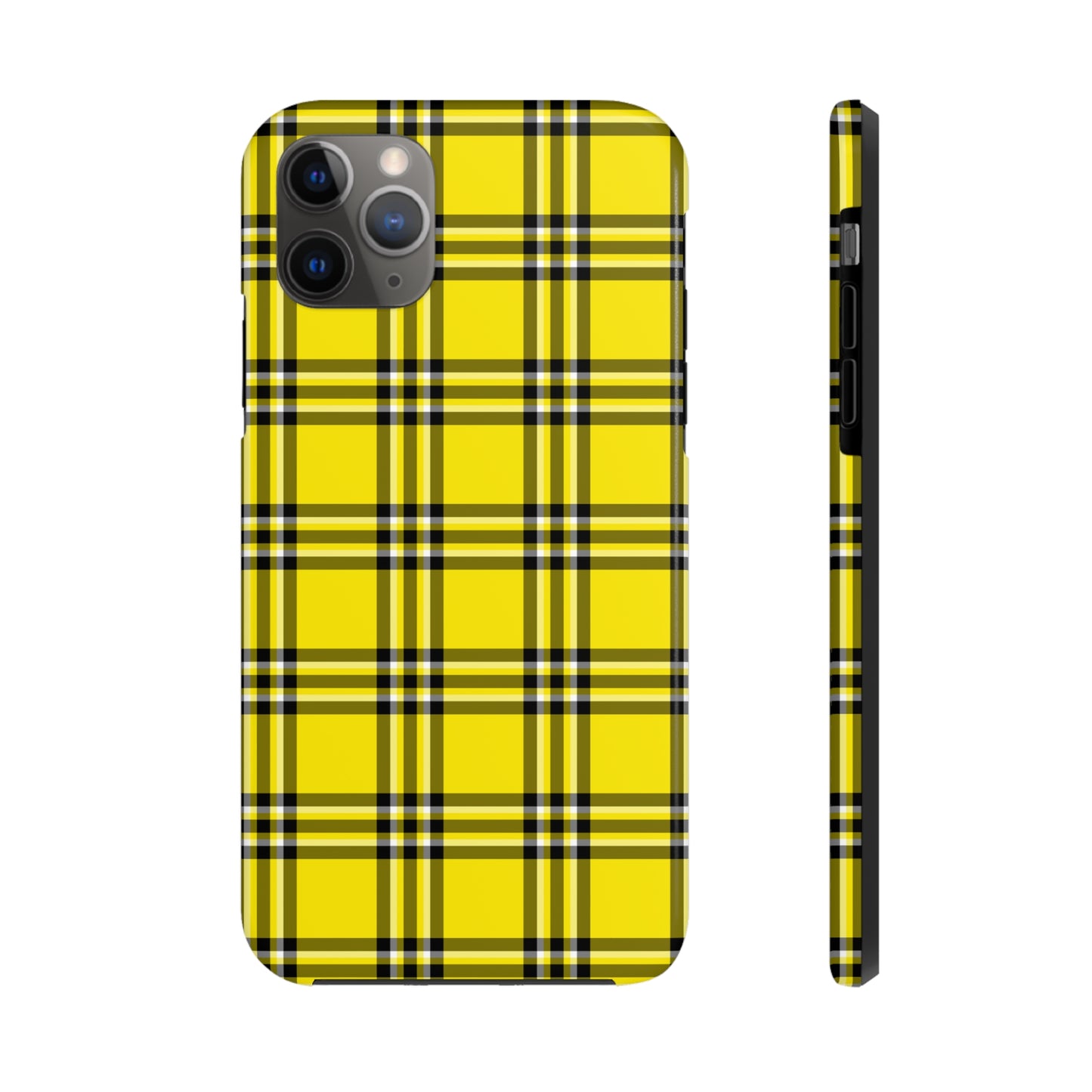 Yellow Plaid Tough Phone Case