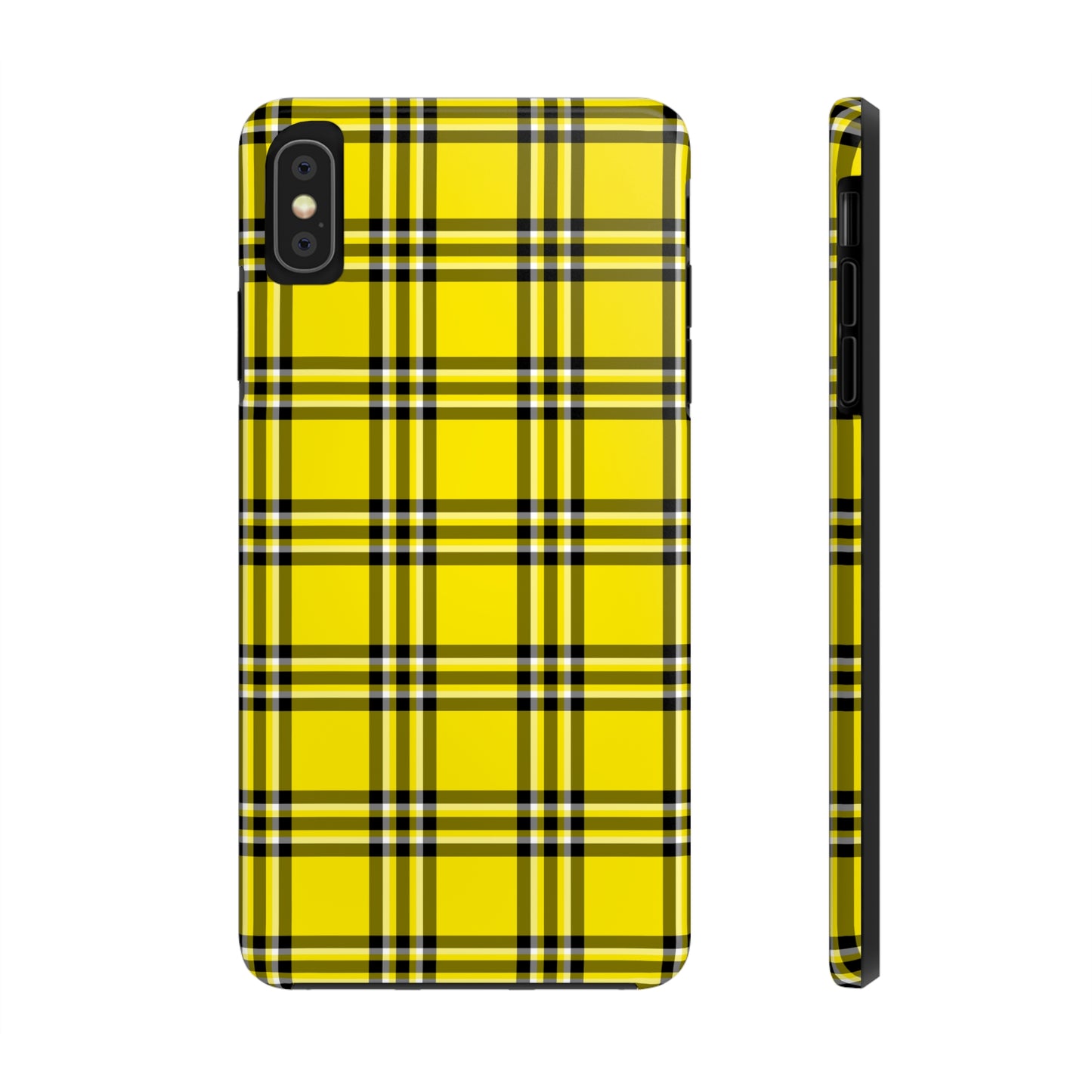 Yellow Plaid Tough Phone Case