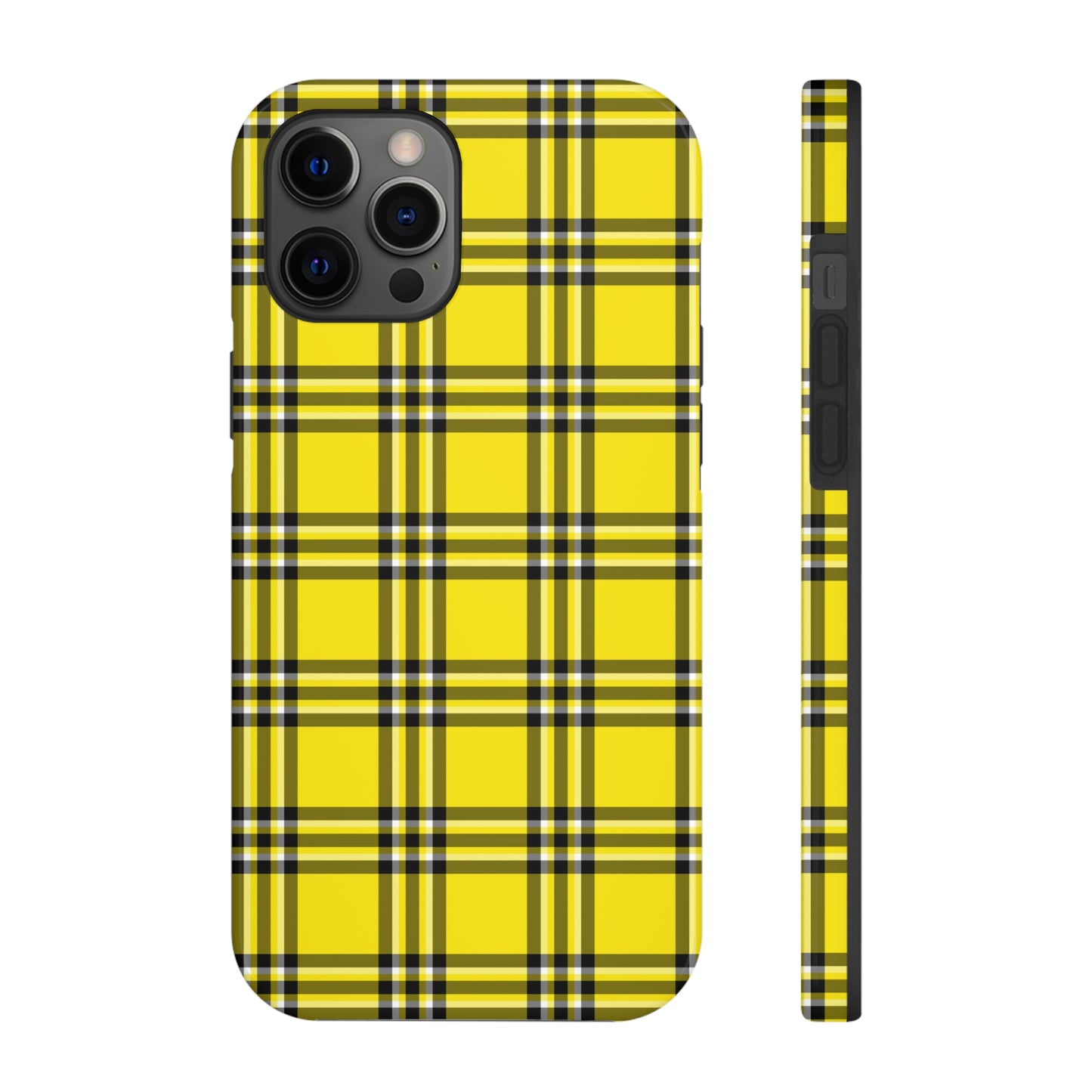 Yellow Plaid Tough Phone Case