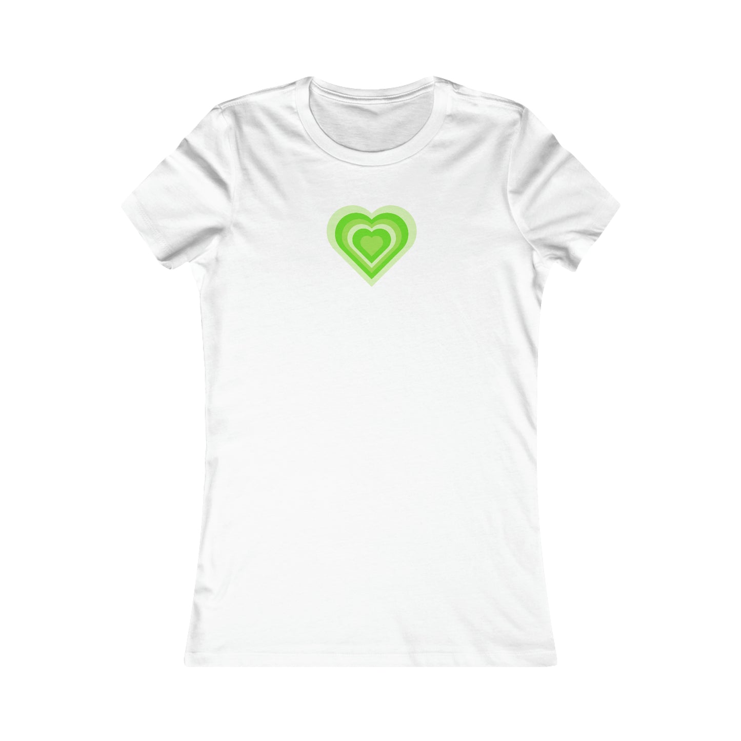 Green Y2K Heart Tee