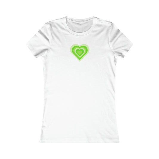 Green Y2K Heart Tee