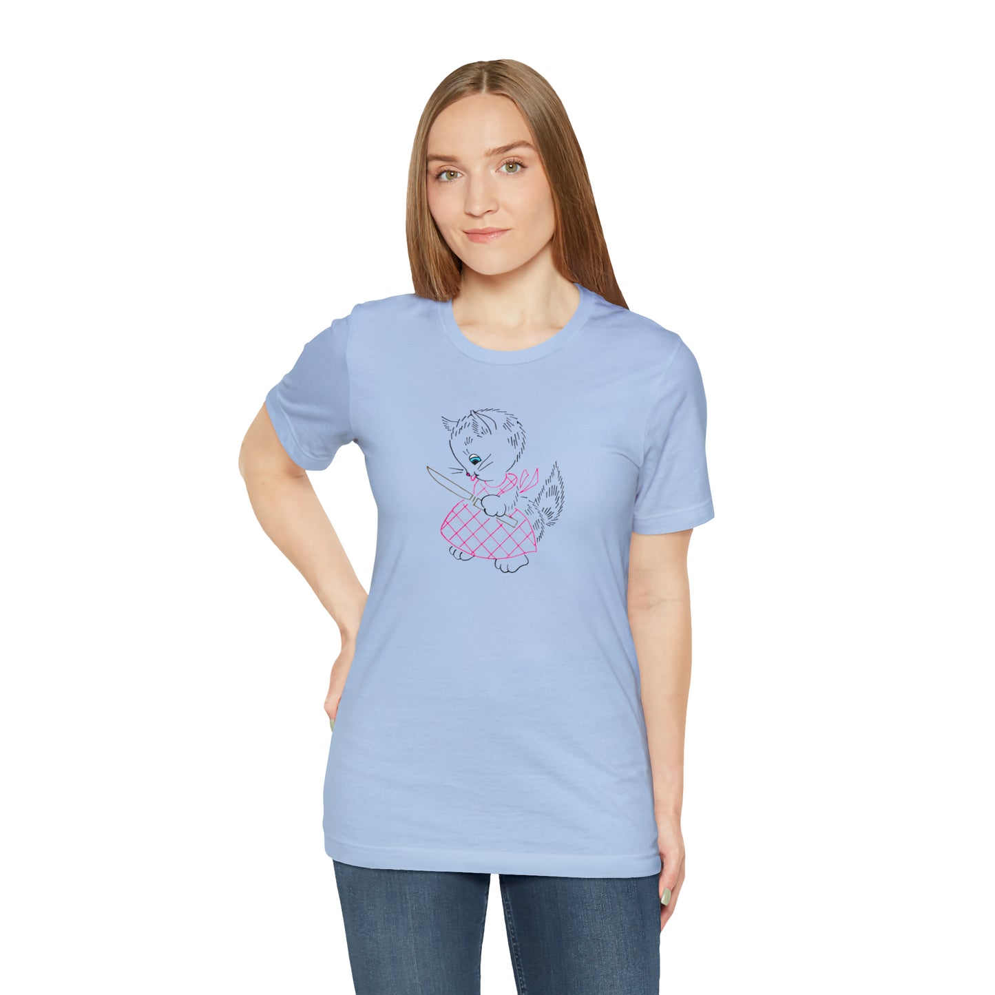 Kitten with Knife Regular Fit Tee