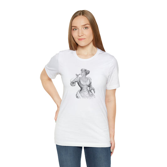 Lady Drinking Champagne Regular Fit Tee