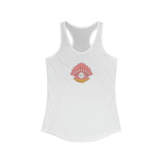 Oyster with Pearl Racerback Tank